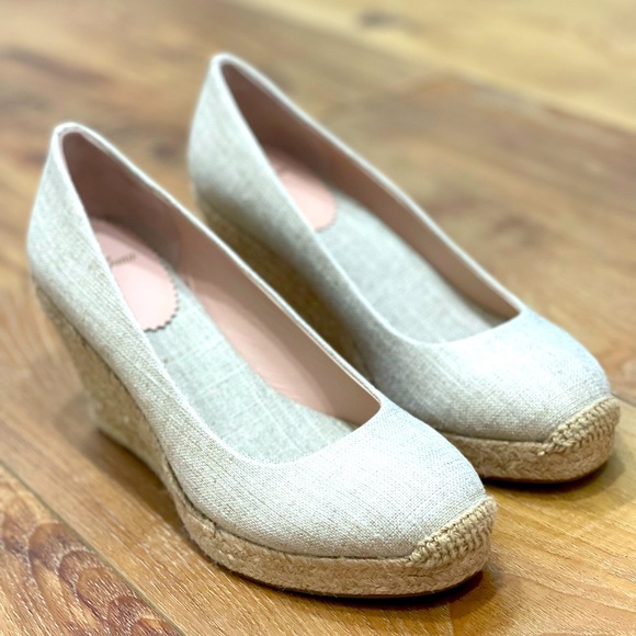 J. Crew Shoes - NEW J Crew Espadrille Wedges Metallic canvas size 7.5 SOLD OUT (retails $128)
